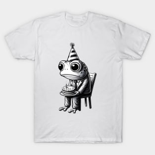 Sad frog Happy birthday T-Shirt